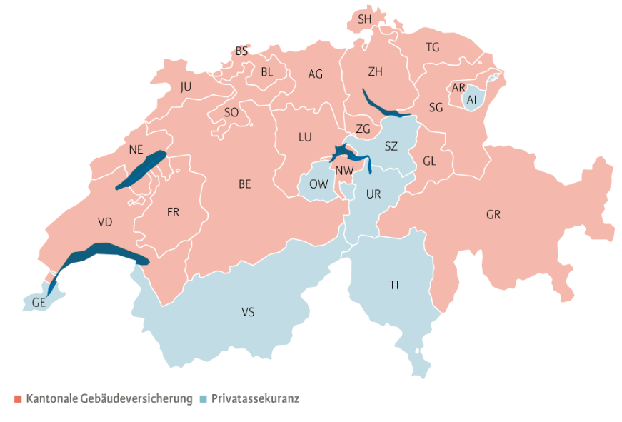 die 7 gustavo kantone die keine kantonale gebäudeversicherung haben